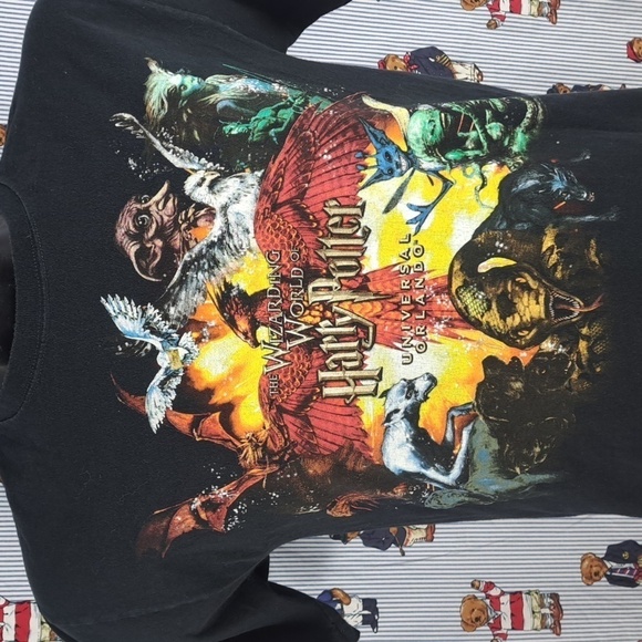 Harry Potter Universal Studios Orlando theme park graphic Med black t-shirt - Picture 1 of 5